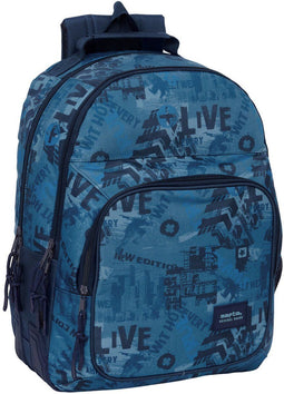 Safta New edition - Schoolrugzak - Ergonomische bekleding - Marineblauw 32 x 42 x 15 cm