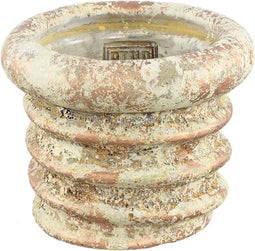 PTMD Zero Cream Cement Pot Swirl Screw Round S