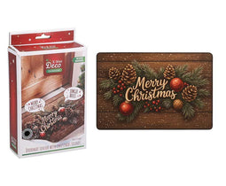 Koopman kerstdeurmat met geluidssensor - 34 x 24,5 cm