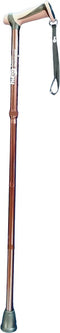 Hugo - Opvouwbare Wandelstok Derby Handvat - bruin - in hoogte verstelbaar 81 - 94 cm