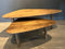 Salontafel mangohout - salontafel set - bijzettafels 110 en 70 cm