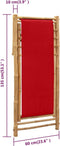 vidaXL - Terrasstoel - bamboe - en - canvas - rood