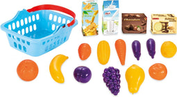Pilsan Speelgoed Fruitmand - Blauw - 17-delig