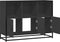 vidaXL - Dressoir - 100x35x76 - cm - bewerkt - hout - zwart