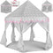 Kruzzel Grote Kindertent Grijs/Roze met Sterrenmotief