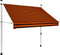vidaXL - Luifel - handmatig - uittrekbaar - 100 - cm - oranje - en - bruin