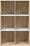 vidaXL - Boekenkast/dressoir - 66x30x98 - cm - bewerkt - hout - wit - sonoma - eiken