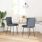 vidaXL - Eetkamerstoelen - 2 - st - fluweel - donkergrijs