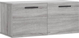 vidaXL - Wandkast - 80x36,5x35 - cm - bewerkt - hout - grijs - sonoma - eikenkleurig