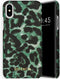Selencia Hoesje Geschikt voor iPhone Xs / X Hoesje - Selencia Maya Fashion Backcover - groen