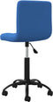 vidaXL - Eetkamerstoel - draaibaar - fluweel - blauw