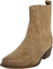 PS Poelman Nolia - Dames Leren Western Enkellaarzen - Ritssluiting 4 cm hak - Cappuccino Beige - Maat 40