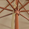 vidaXL - Parasol - met - houten - paal - 400x273 - cm - taupe