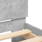 vidaXL - Bedframe - met - hoofdbord - en - LED-verlichting - betongrijs - 100x200 - cm