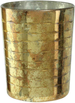 PTMD Naomi Windlicht - H10 x Ø8 cm - glanzend Glas - Goud