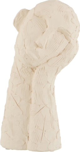 J-Line decoratie Figuur Leunend - cement - wit - small