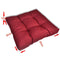 vidaXL - Palletkussen - 60 - x - 60 - x - 12 - cm - stof - wijnrood