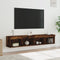 vidaXL - Tv-meubels - met - LED-verlichting - 2 - st - 80x30x30 - cm - gerookt - eiken