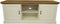 Tv meubel Provence - 150x45x62 - Wit/naturel - Eiken