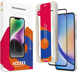Accezz - Gehard glas Full Cover screenprotector - 9H krasbestendig - voor Samsung Galaxy A35 A55