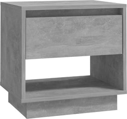 vidaXL - Nachtkastje - 45x34x44 - cm - bewerkt - hout - betongrijs