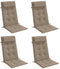 vidaXL - Stoelkussens - 4 - st - hoge - rug - oxford - stof - taupe