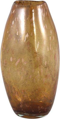 PTMD Menis Ronde Vaas - 17 x 14 x 31 cm - Glas - Geel