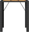 vidaXL Tuintafel met acaciahouten blad 105x80x110 cm poly rattan zwart