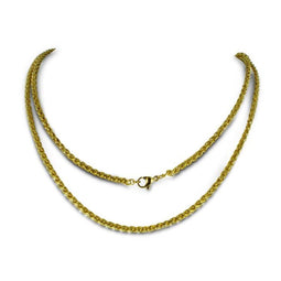 Silventi 980600549 Vossenstaart collier - 3 mm - 80 cm - goudkleur