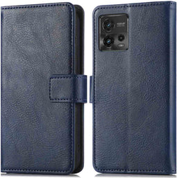 iMoshion Hoesje Geschikt voor Motorola Moto G72 Hoesje Met Pasjeshouder - iMoshion Luxe Bookcase - Donkerblauw