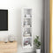 vidaXL - Tv-wandmeubel - 37x37x142,5 - cm - bewerkt - hout - hoogglans - wit
