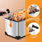 Royalty Line® EFT2000 Friteuse 3 Liter - Frituurpan - 2000W - Koude Zone - 2 tot 4 Personen - Koude Zone - Traploos Instelbare Temperatuurregelaar - RVS