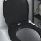 vidaXL - Snelle - Afneembare - Toiletzitting - met - Zachte - Sluiting - Duroplast - Zwart