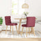 vidaXL - Eetkamerstoelen - 2 - st - stof - wijnrood