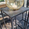 Mica Decorations Quinty - Bijzettafel - Set van 3 - L20 x B20 x H50 cm L25 x B25 x H60 cm L30 x B30 x H70 cm - Zwart (set van 3)