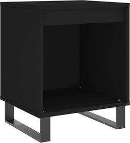 vidaXL - Nachtkastje - 40x35x50 - cm - bewerkt - hout - zwart