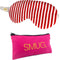 SMUG Slaapmasker met Opbergzakje - 100% Verduisterend - Verstelbaar Oogmasker in Satijn - Candy Cane Print