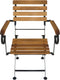 vidaXL - Tuinstoelen - inklapbaar - 4 - st - staal - en - massief - acaciahout
