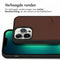 Accezz iPhone 13 Pro Max - Premium Leather Card Slot Backcover - Echt Nappa leer - Bruin