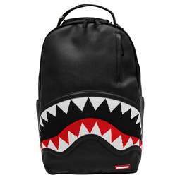 SPRAYGROUND Shark Mouth DLXS - Luxe Rugzak - Waterbestendig Faux-Leer - Zwart