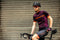 Rogelli Fuse - Korte Fietsbroek - Met Bretels - Zwart Rood - Maat L