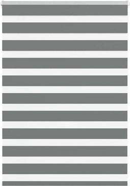 vidaXL - Zebra - rolgordijn - 105x100 - cm - stofbreedte - 100,9 - cm - donkergrijs