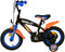 Mattel Hot Wheels - Kinderfiets 12 Inch - Stalen frame met zijwielen - Zwart Oranje Blauw