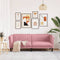 vidaXL - Driezitsbank - fluweel - roze