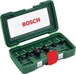 Bosch HM-houtfrezen set 6-delig - Diameter 6 mm - Inclusief afrond- en profielfrees