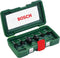 Bosch HM-houtfrezen set 6-delig - Diameter 6 mm - Inclusief afrond- en profielfrees