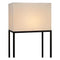 Atmooz - Vloerlamp Cristo - Staande Lamp - Stalamp - Woonkamer - Zwart en witte kap - Hoogte 153cm - Metaal