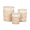 Wasmand Home ESPRIT Natuurlijk vlechtwerk Shabby Chic 45 x 45 x 55 cm 3 Onderdelen