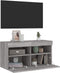 vidaXL - Tv-wandmeubel - met - LED-verlichting - 80x30x40 - cm - grijs - sonoma