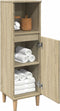 vidaXL - Badkamerkast - 30x30x100 - cm - bewerkt - hout - sonoma - eikenkleurig